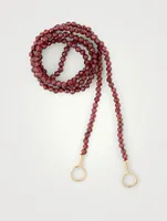 Garnet Itty Bitty Strand With Yellow Gold Loops