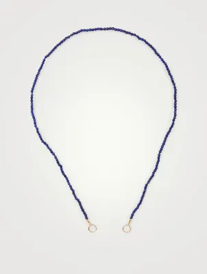 Lapis Itty Bitty Strand With 14K Yellow Gold Loops