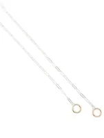 Sterling Silver Square Link Chain With Gold Loops