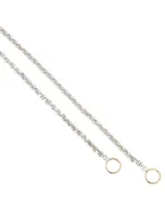 Sterling Silver Rolo Chain With Gold Loops