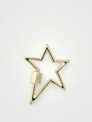 14K Yellow Gold Star Lock