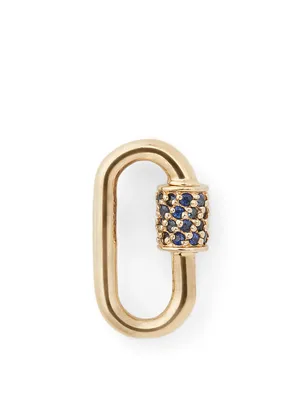 14K Yellow Gold Baby Lock With Sapphire