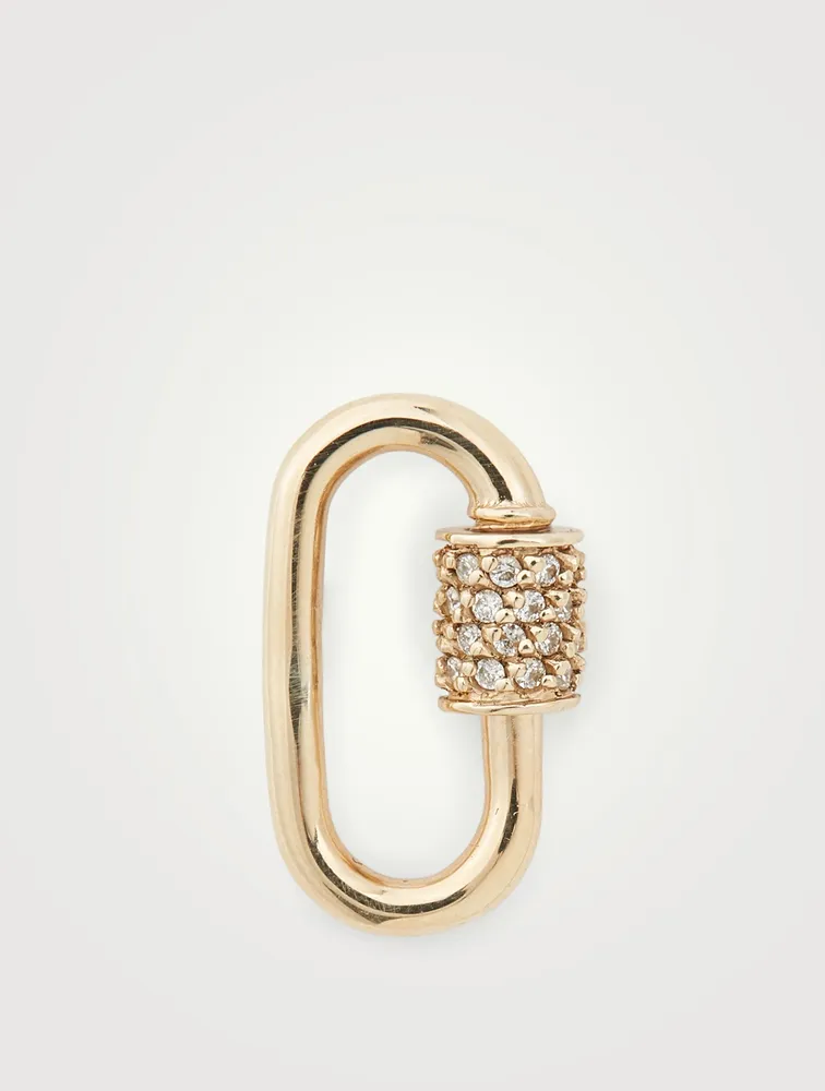 14K Yellow Gold Baby Lock With Diamonds