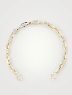 14K Yellow Gold Handmade Biker Chain Bracelet