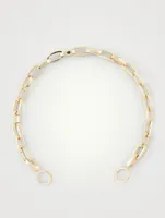 14K Yellow Gold Handmade Biker Chain Bracelet