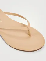 Lily Foundations Matte Leather Thong Sandals