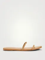 Gemma Foundations Matte Leather Slide Sandals