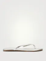 Lily Highlighter Metallic Leather Thong Sandals