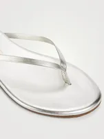 Lily Highlighter Metallic Leather Thong Sandals