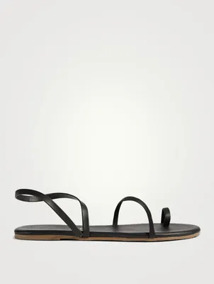 Mia Leather Toe-Ring Sandals