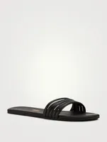 Serena Leather Slide Sandals