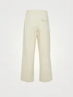 Washed And Textured Cotton Cargo Pants