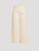 Cropped Wide-Leg High-Rise Jeans