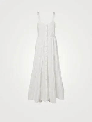 Calypso Cotton Poplin Tiered Maxi Dress