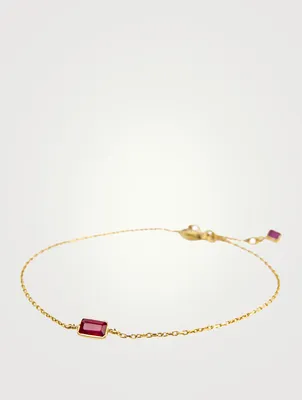 18K Gold Bracelet With Ruby