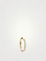 14K Gold Hoop Earring With Diamonds