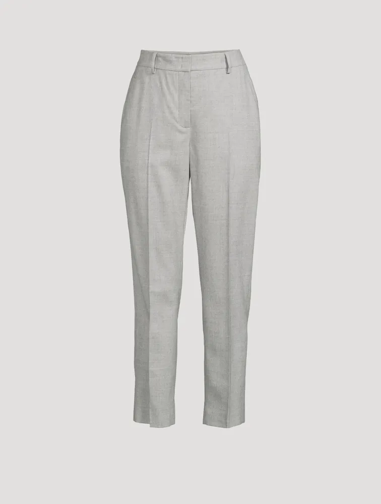 Wool Stretch Cropped Pants