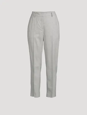 Wool Stretch Cropped Pants