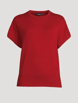 Cashmere Cap-Sleeve Sweater
