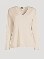 Cashmere And Silk V-Neck Sweater