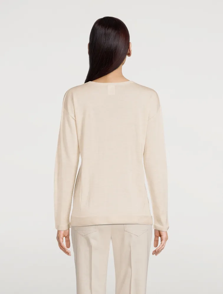 Cashmere And Silk V-Neck Sweater