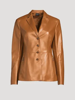 Nappa Leather Pearlized Blazer