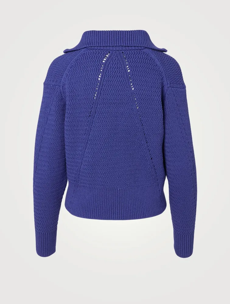 Lena Cotton-Blend Half-Zip Sweater