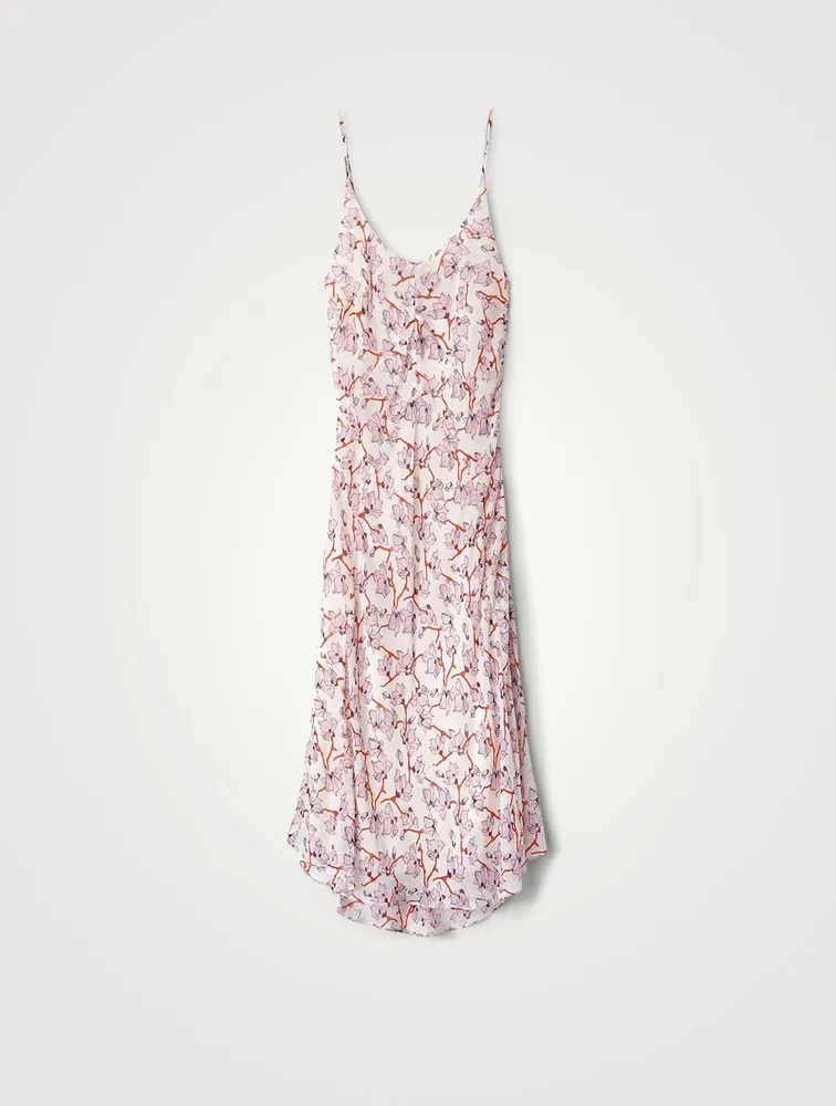 Eva Midi Slip Dress Floral Print