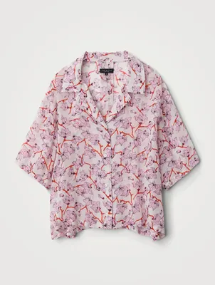 Reed Short-Sleeve Shirt Floral Print