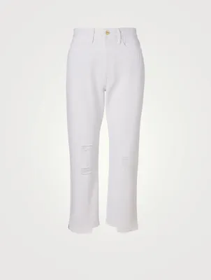 Le Hollywood Crop Jeans With Stagger Hem