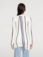 Asymmetric Ribbed Knit Top