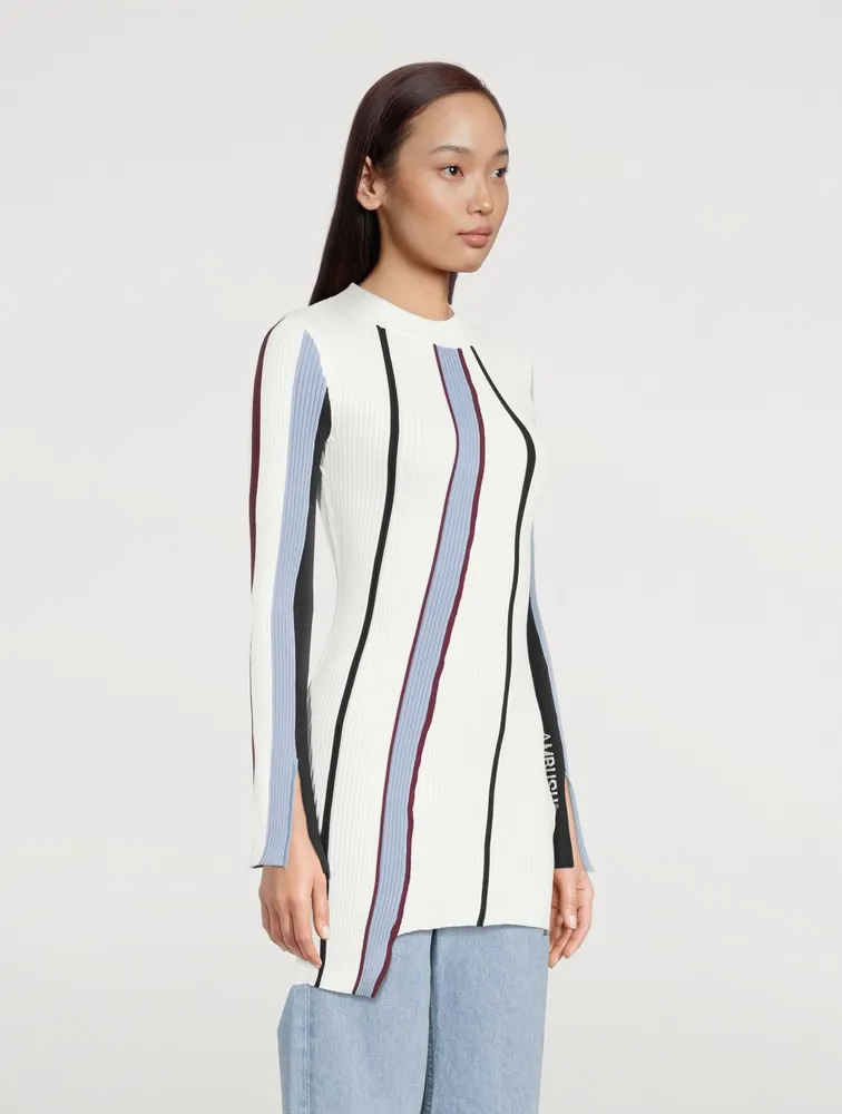 Asymmetric Ribbed Knit Top