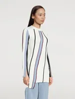 Asymmetric Ribbed Knit Top