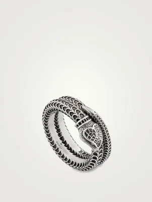 Gucci Garden Sterling Silver Snake Ring
