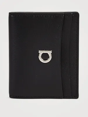 Gancini Leather Credit Card Holder