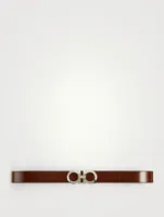 Reversible And Adjustable Leather Gancini Belt