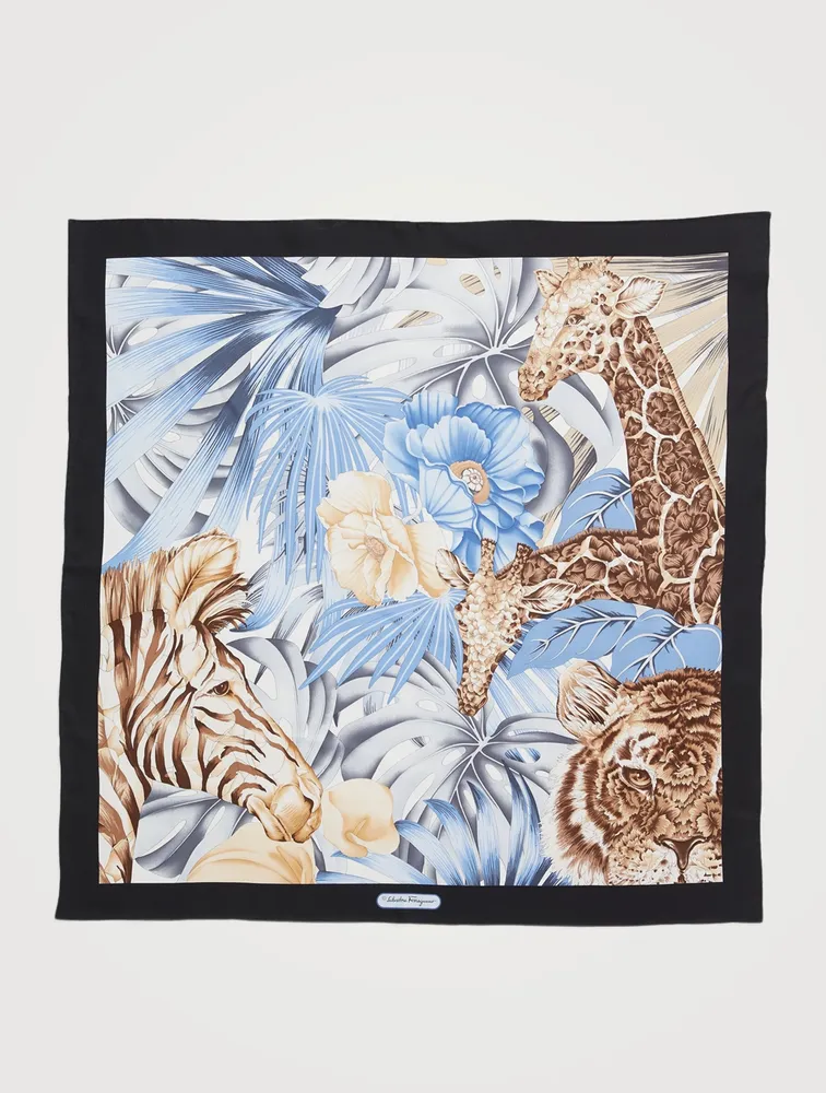 Silk Square Scarf In Foresta Print