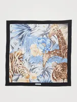 Silk Square Scarf In Foresta Print