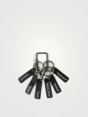 Leather Label Quote Keychain