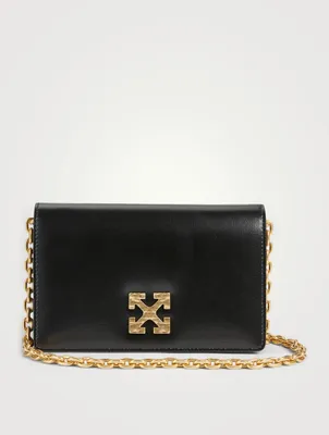 Jitney 0.5 Twist Leather Crossbody Chain Bag