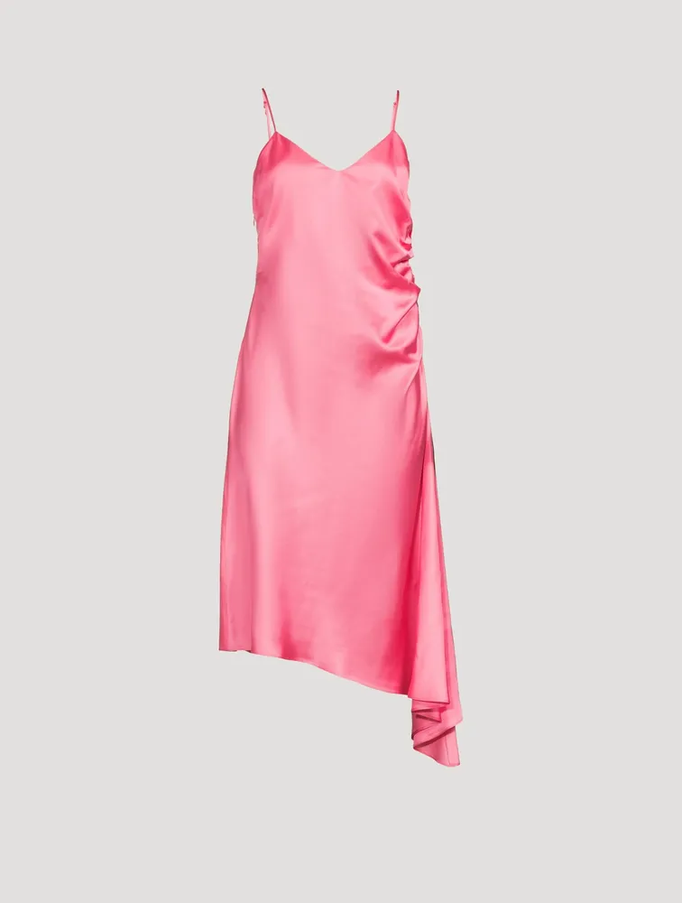 Asymmetrical Slip Midi Dress