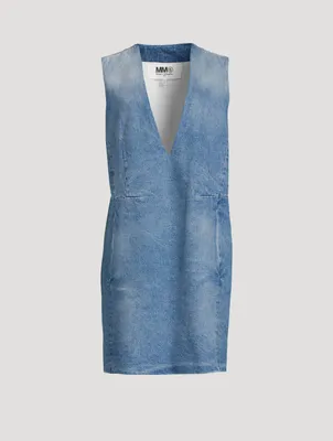 Denim V-Neck Dress