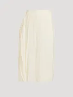 Asymmetrical Pleated Midi Skirt