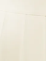 Asymmetrical Pleated Midi Skirt