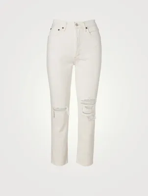 Riley Straight Crop High-Waisted Jeans