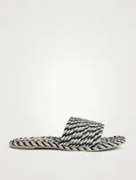 Sunny Linen Rope Slide Sandals