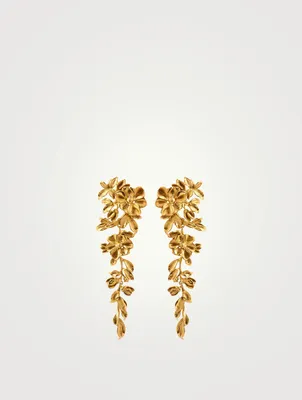 Cascading Flower Clip-On Earrings