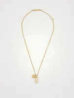 18K Gold Plated Pill Pendant Necklace