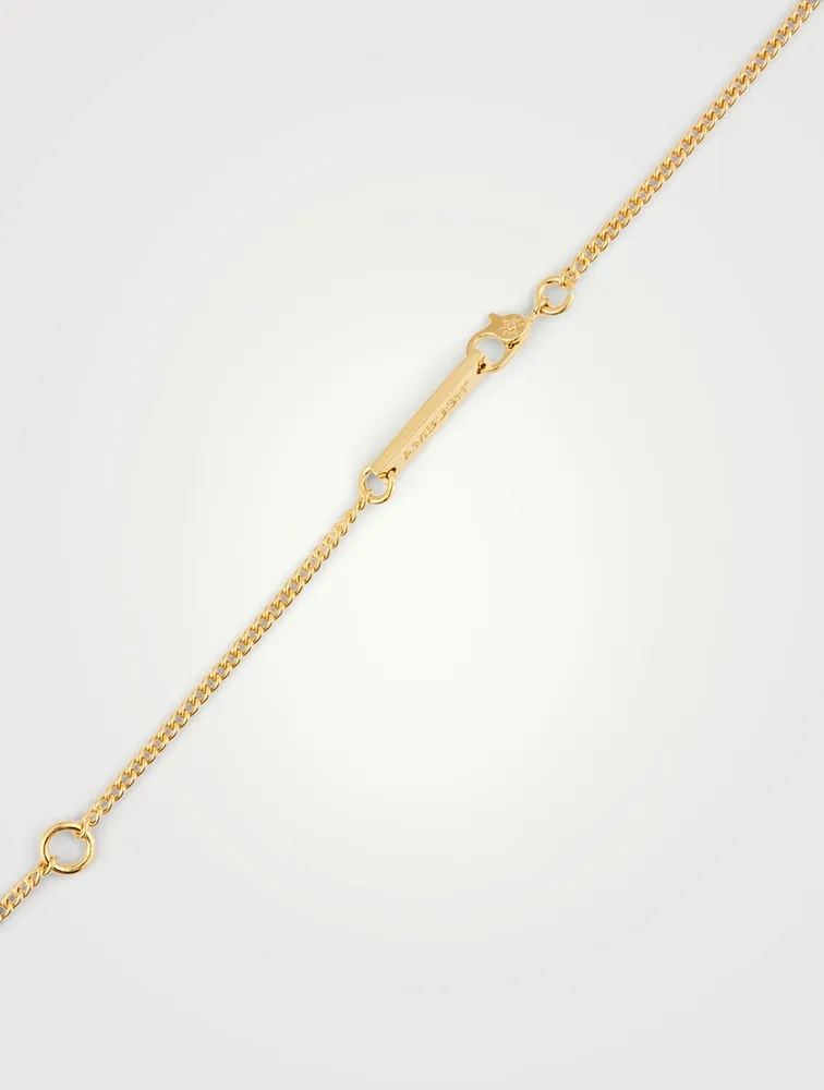 18K Gold Plated Pill Pendant Necklace