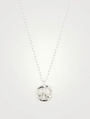 Sterling Silver Peace Pendant Necklace